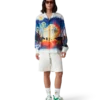 Midnight Acropolis Long Sleeve Silk Shirt Midnight Acropolis Long Sleeve Silk Shirt