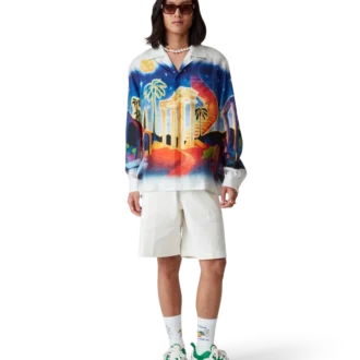 Midnight Acropolis Long Sleeve Silk Shirt Midnight Acropolis Long Sleeve Silk Shirt