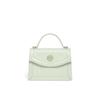 Mint Monogram Embossed Mini Jeanne Bag