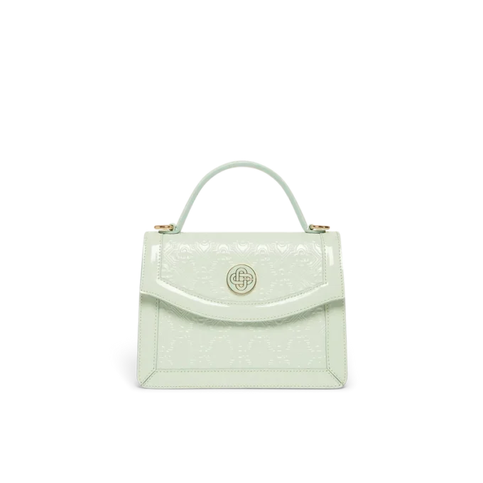 Mint Monogram Embossed Mini Jeanne Bag