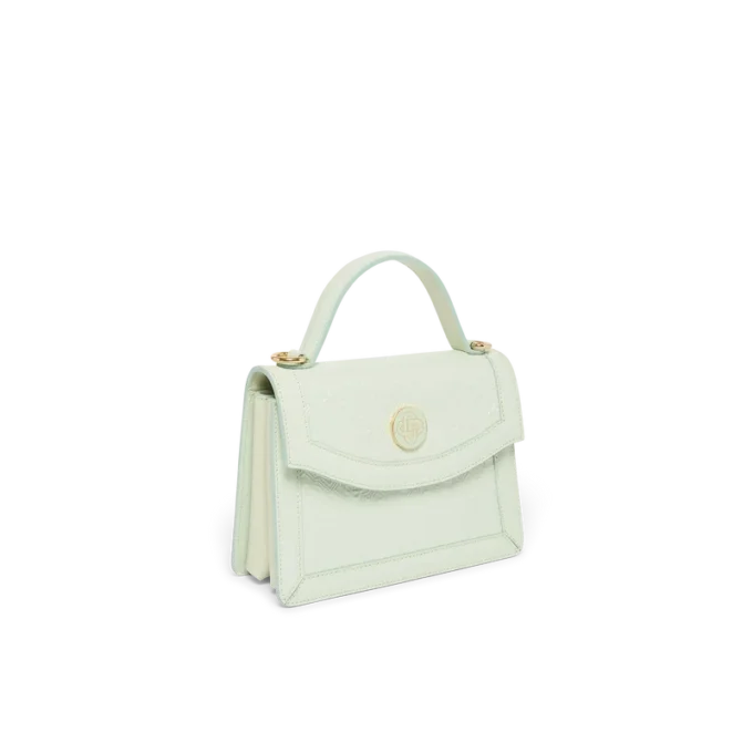 Mint Monogram Embossed Mini Jeanne Bag