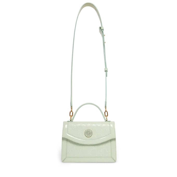 Mint Monogram Embossed Mini Jeanne Bag