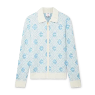 Mohair Monogram Zip Jumper