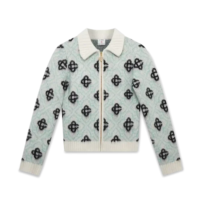 Mohair Monogram Zip Jumper Mohair Monogram Zip Jumper