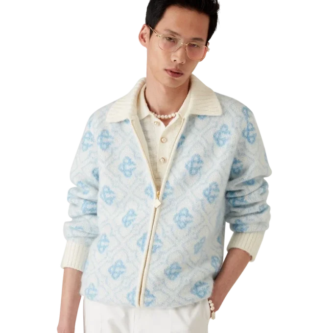 Mohair Monogram Zip Jumper Mohair Monogram Zip Jumper