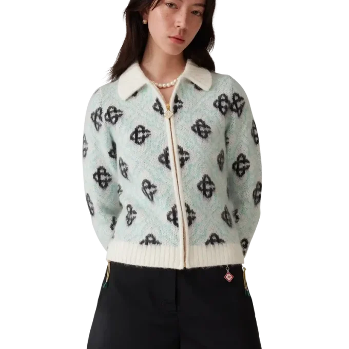 Mohair Monogram Zip Jumper Mohair Monogram Zip Jumper