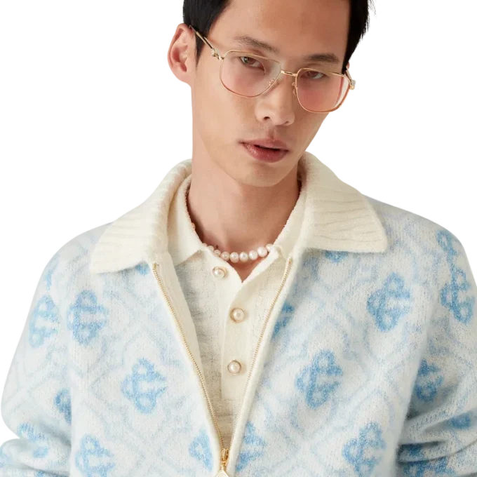 Mohair Monogram Zip Jumper Mohair Monogram Zip Jumper