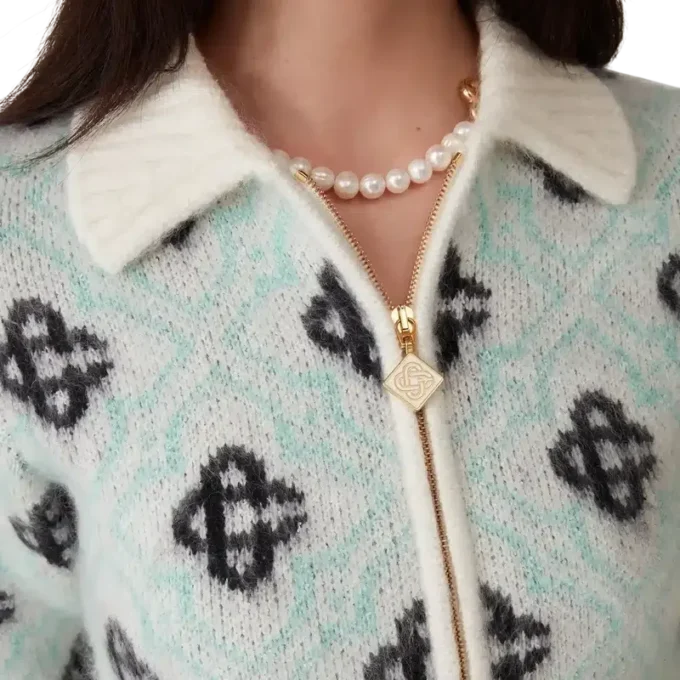 Mohair Monogram Zip Jumper Mohair Monogram Zip Jumper