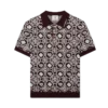 Monogram Cotton Knit Polo Shirt