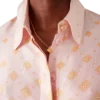 Monogram Degrade Long Sleeve Silk Shirt Monogram Degrade Long Sleeve Silk Shirt