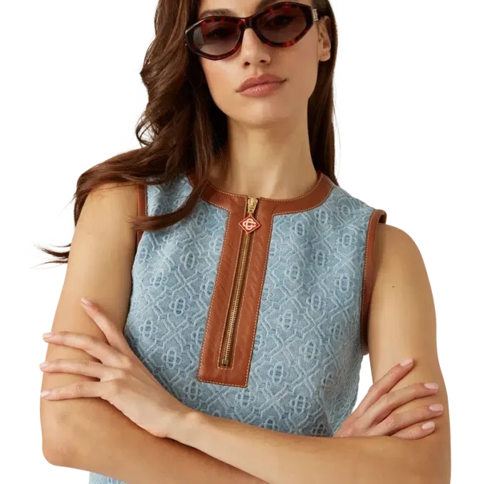 Monogram Denim Dress