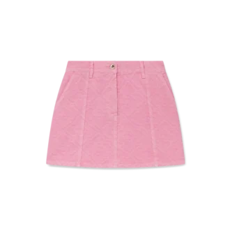Monogram Denim Skirt