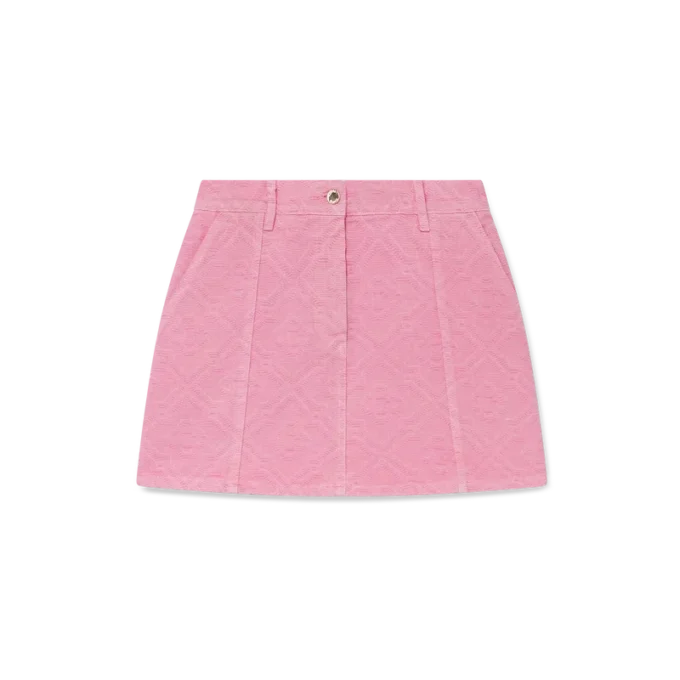 Monogram Denim Skirt Monogram Denim Skirt