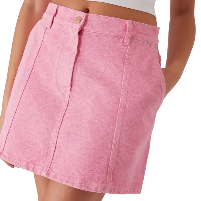 Monogram Denim Skirt Monogram Denim Skirt