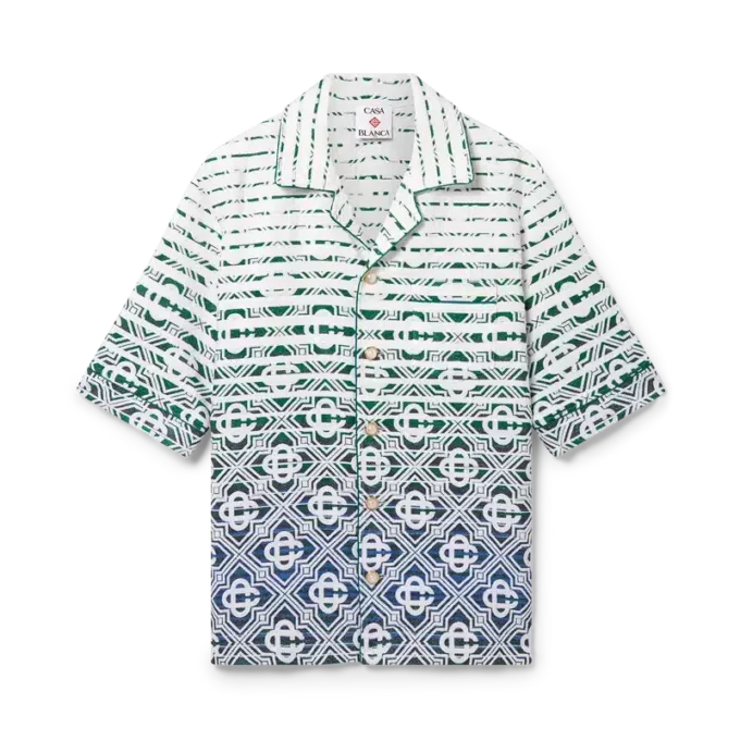 Monogram Gradient Towelling Short Sleeve Shirt Monogram Gradient Towelling Short Sleeve Shirt