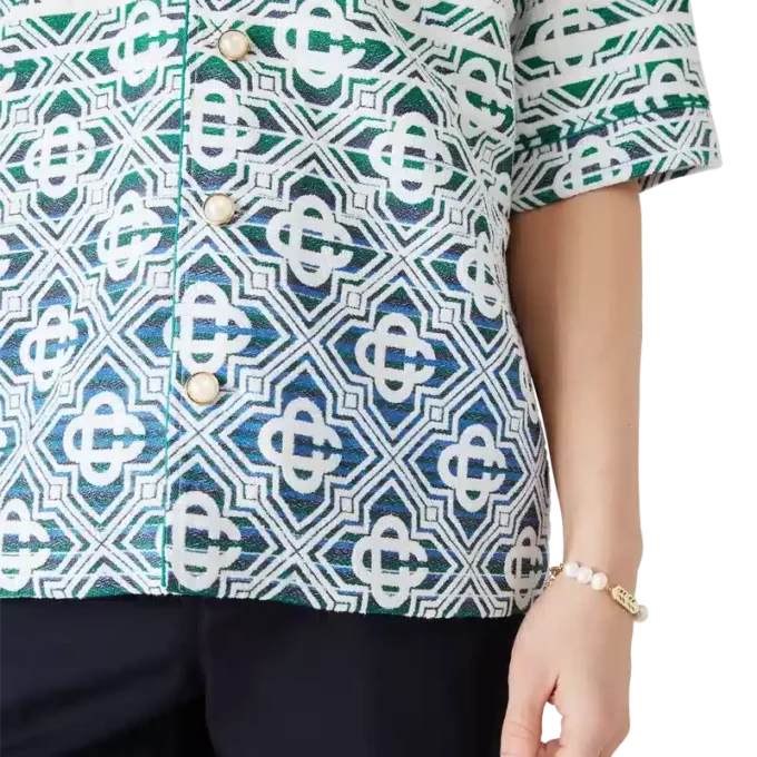 Monogram Gradient Towelling Short Sleeve Shirt Monogram Gradient Towelling Short Sleeve Shirt