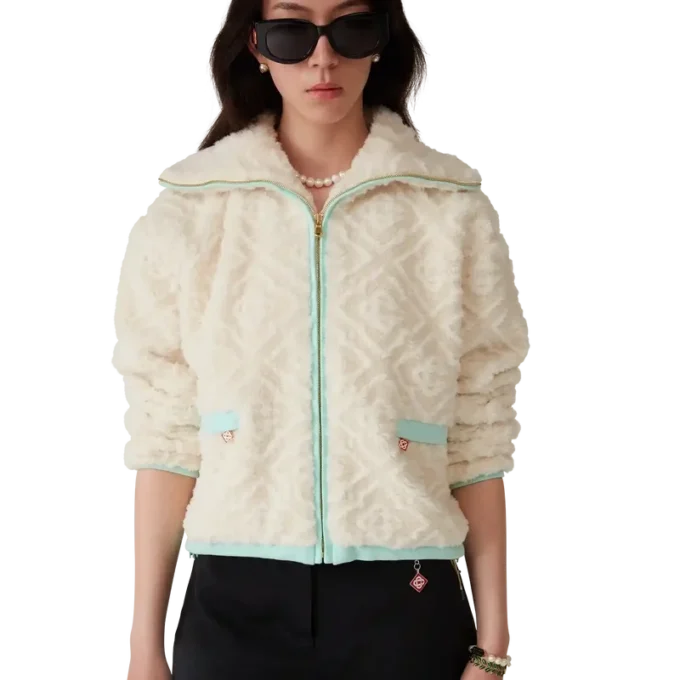 Monogram Jacquard Fleece Jacket Monogram Jacquard Fleece Jacket
