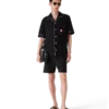 Monogram Jacquard Short Sleeve Towelling Shirt Monogram Jacquard Short Sleeve Towelling Shirt