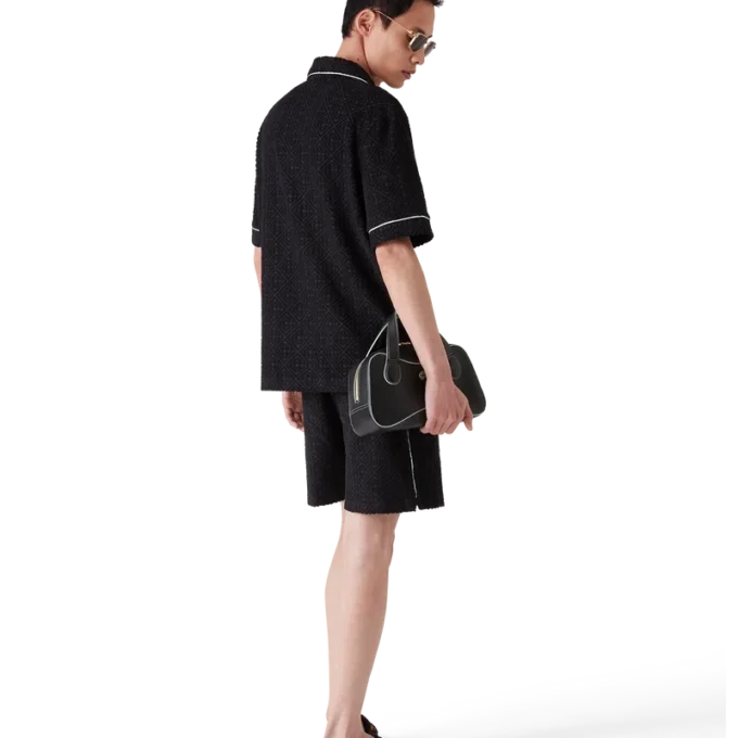 Monogram Jacquard Short Sleeve Towelling Shirt Monogram Jacquard Short Sleeve Towelling Shirt