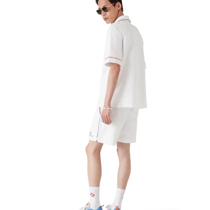 Monogram Jacquard Short Sleeve Towelling Shirt Monogram Jacquard Short Sleeve Towelling Shirt