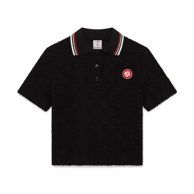 Monogram Jacquard Towelling Polo Shirt Monogram Jacquard Towelling Polo Shirt