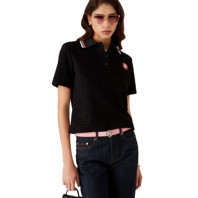 Monogram Jacquard Towelling Polo Shirt Monogram Jacquard Towelling Polo Shirt
