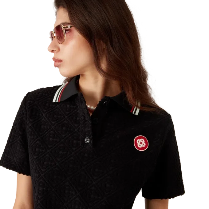 Monogram Jacquard Towelling Polo Shirt Monogram Jacquard Towelling Polo Shirt