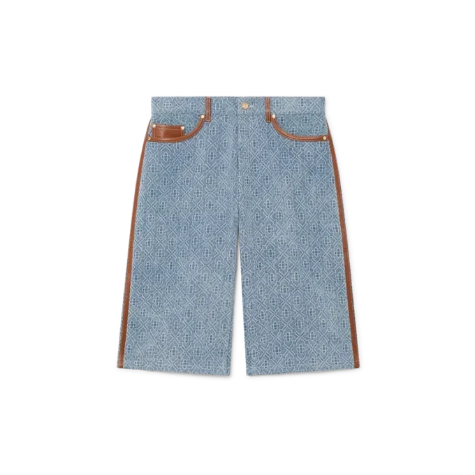 Monogram Jean Shorts