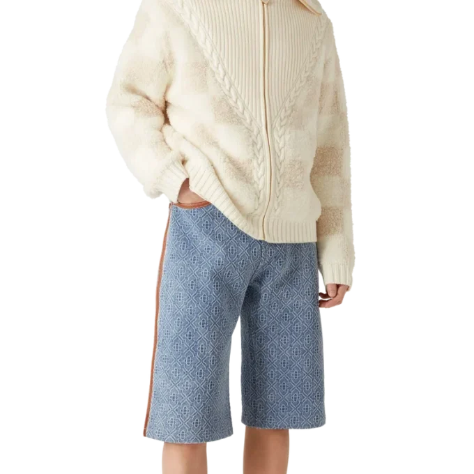 Monogram Jean Shorts Monogram Jean Shorts