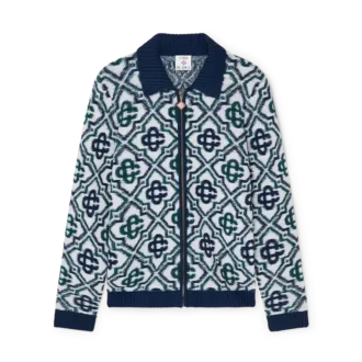 Monogram Knit Zip Jumper