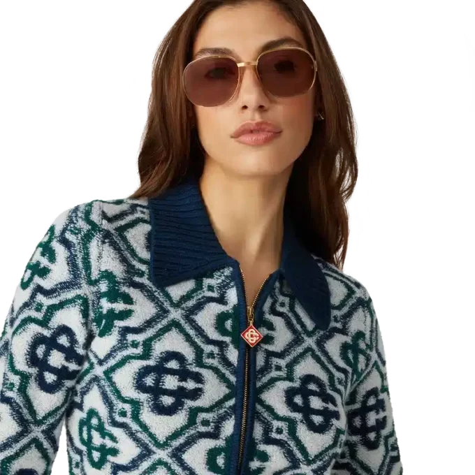 Monogram Knit Zip Jumper Monogram Knit Zip Jumper