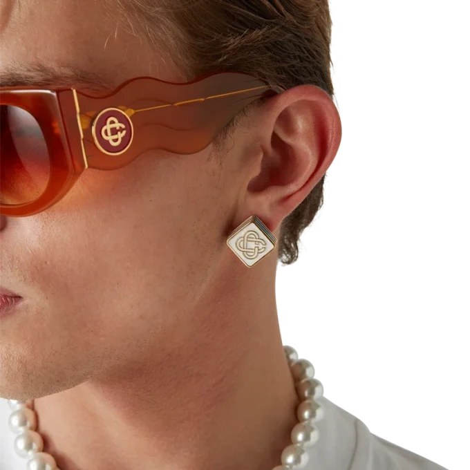 Monogram Logo Stud Earrings
