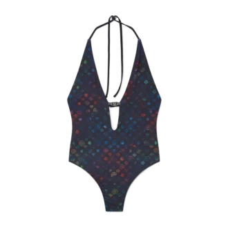 Monogram Plunge Swimsuit