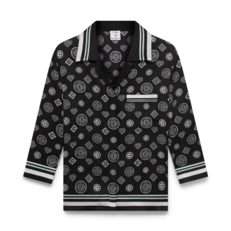 Monogram Pyjama Silk Satin Shirt