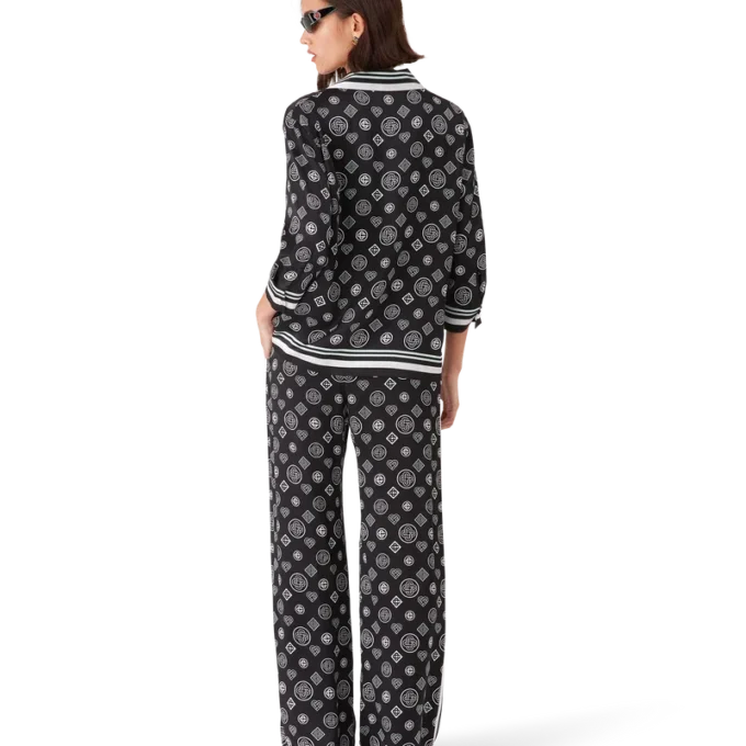 Monogram Pyjama Silk Satin Shirt
