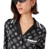 Monogram Pyjama Silk Satin Shirt