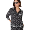 Monogram Pyjama Silk Satin Shirt