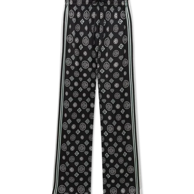 Monogram Pyjama Silk Satin Trousers Monogram Pyjama Silk Satin Trousers
