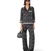 Monogram Pyjama Silk Satin Trousers Monogram Pyjama Silk Satin Trousers