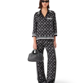 Monogram Pyjama Silk Satin Trousers Monogram Pyjama Silk Satin Trousers