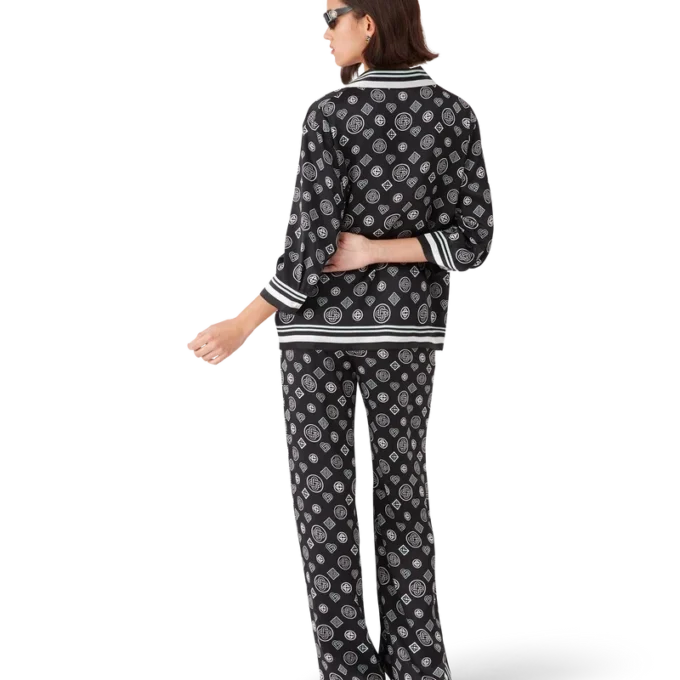 Monogram Pyjama Silk Satin Trousers Monogram Pyjama Silk Satin Trousers