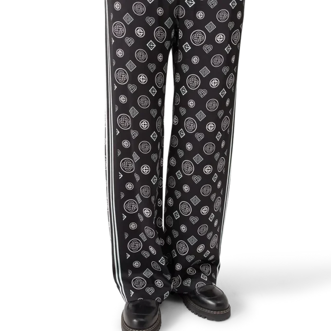 Monogram Pyjama Silk Satin Trousers Monogram Pyjama Silk Satin Trousers