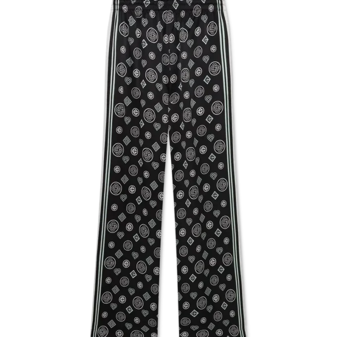Monogram Pyjama Silk Satin Trousers Monogram Pyjama Silk Satin Trousers