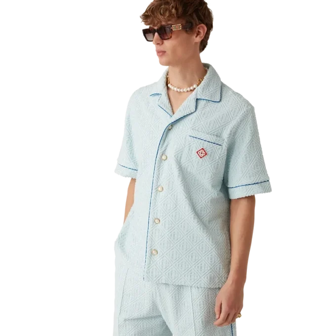 Monogram Towelling Short Sleeve Shirt Monogram Towelling Short Sleeve Shirt