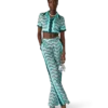 Monogram Wave Cropped Silk Shirt