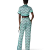 Monogram Wave Cropped Silk Shirt