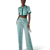 Monogram Wave Silk Trousers