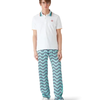 Monogram Wave Silk Trousers Monogram Wave Silk Trousers