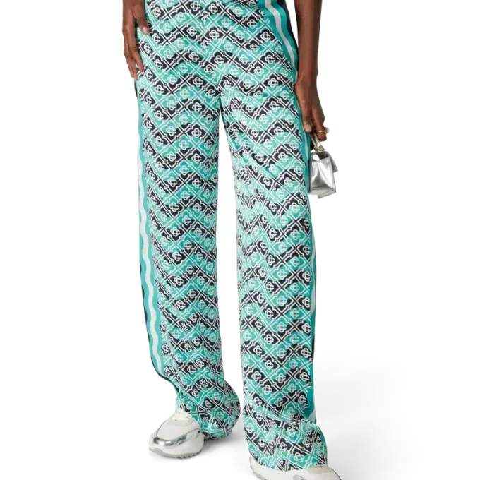 Monogram Wave Silk Trousers