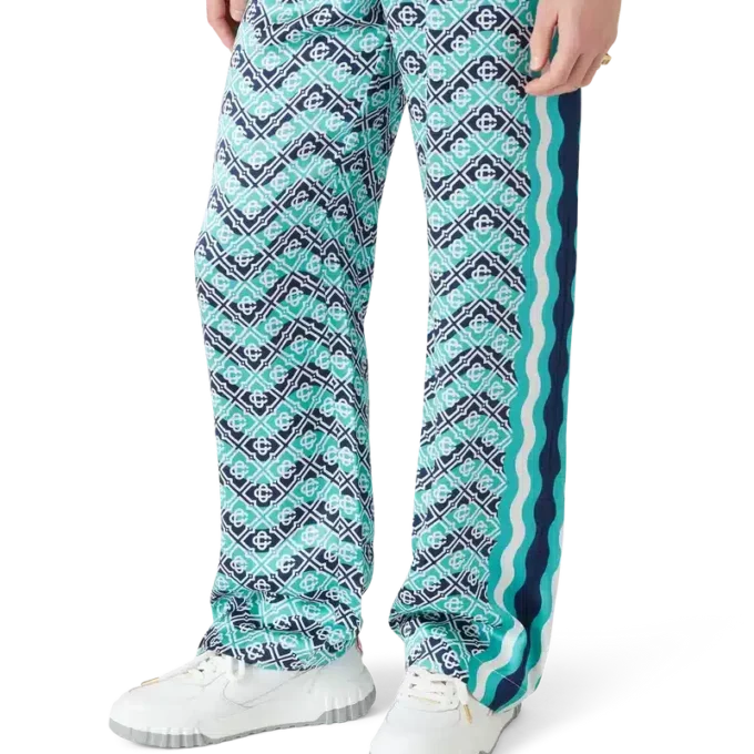 Monogram Wave Silk Trousers Monogram Wave Silk Trousers